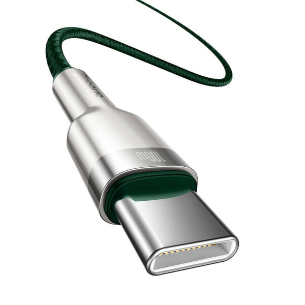Kábel USB-C na USB-C Baseus Cafule, 100 W, 2 m (zelený) - Image 5