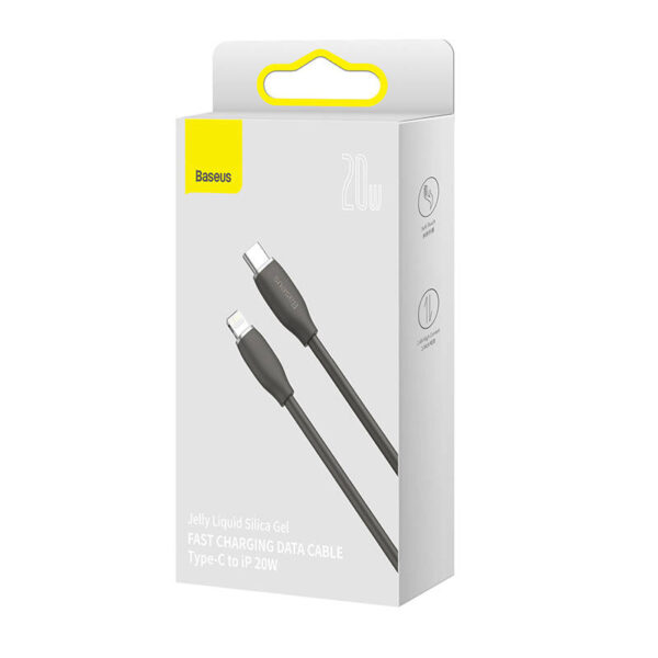 Baseus Jelly kábel USB-C na Lightning, 20 W, 1,2 m (čierny) - Image 5