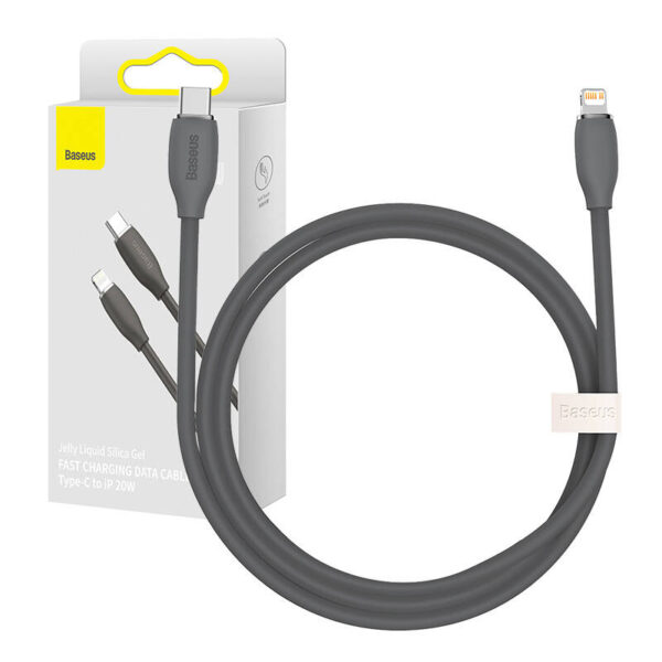 Baseus Jelly kábel USB-C na Lightning, 20 W, 1,2 m (čierny) - Image 7