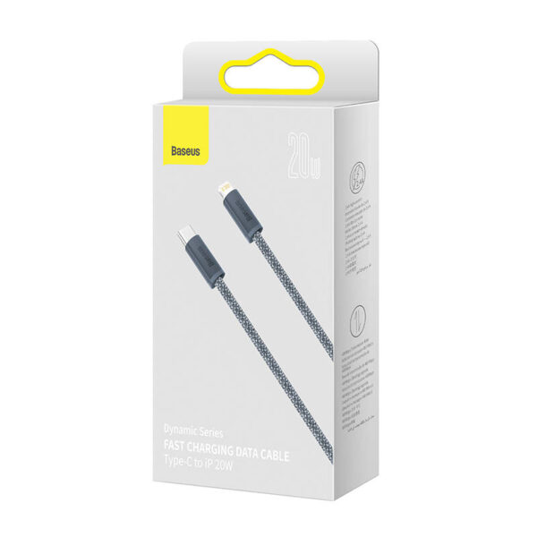 Kábel Baseus Dynamic Series USB-C na Lightning, 20 W, 1 m (sivý) - Image 7