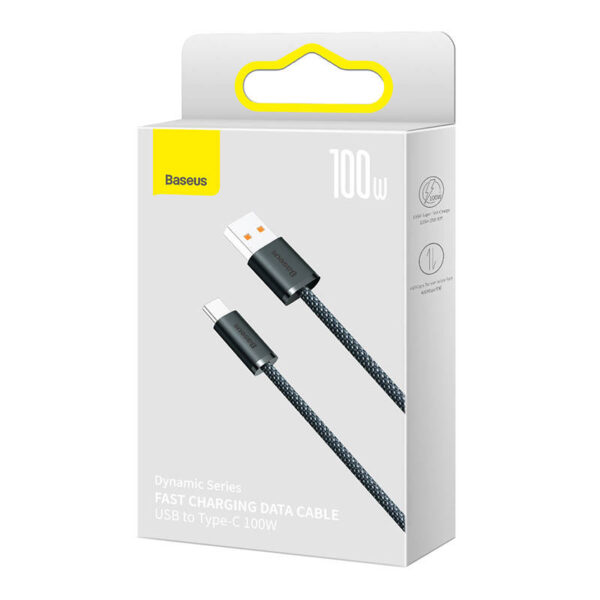 Kábel USB na USB-C Baseus Dynamic Series, 100 W, 2 m (čierny) - Image 5