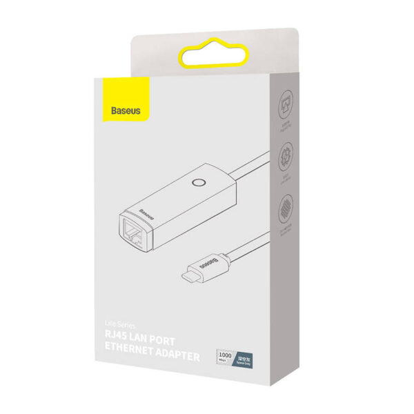 Sieťový adaptér Baseus Lite Series USB-C na RJ45 (sivý) - Image 6