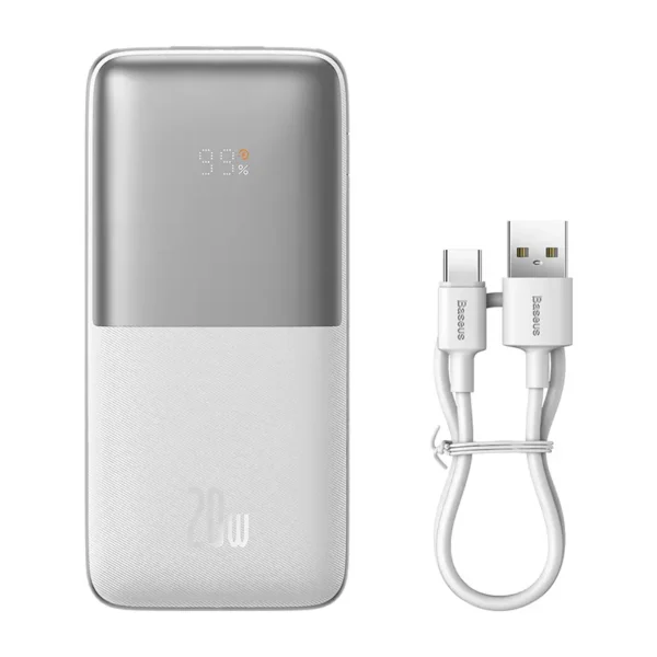 Powerbanka Baseus Bipow Pro 10000mAh, 2xUSB, USB-C, 20W (biela) - Image 9