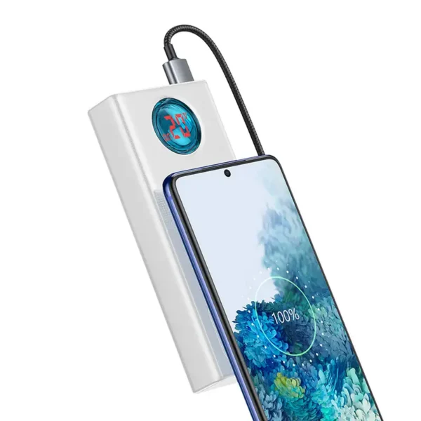 Powerbanka Baseus Amblight 30000mAh, 4xUSB, USB-C, 65W (biela) - Image 6