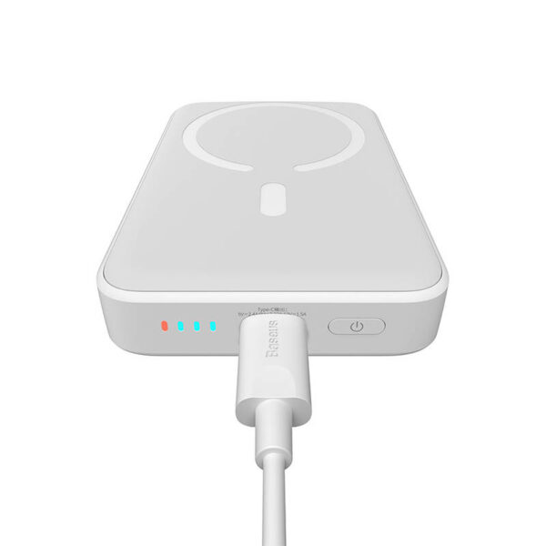 Powerbanka Baseus Magnetic, 10000 mAh, 20 W, MagSafe (biela) - Image 5