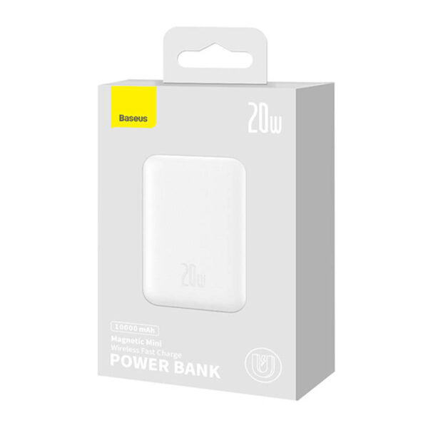 Powerbanka Baseus Magnetic, 10000 mAh, 20 W, MagSafe (biela) - Image 11