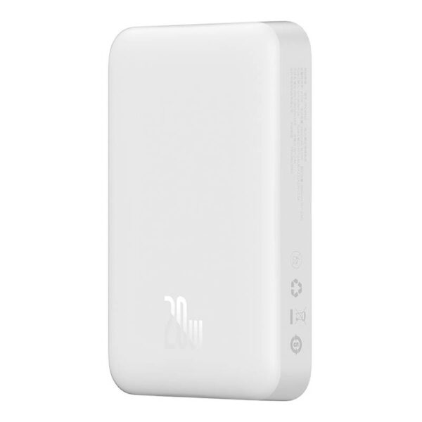 Powerbanka Baseus Magnetic, 10000 mAh, 20 W, MagSafe (biela) - Image 8