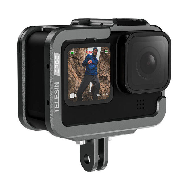 Hliníková klietka TELESIN pre GoPro Hero 11/10/9 + vertikálny adaptér - Image 4
