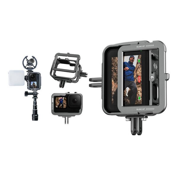 Hliníková klietka TELESIN pre GoPro Hero 11/10/9 + vertikálny adaptér - Image 8