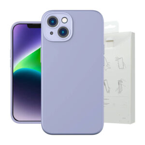 Puzdro Baseus Liquid Silica Gel pre iPhone 14 Plus (levanduľové)+ tvrdené sklo + čistiaca súprava