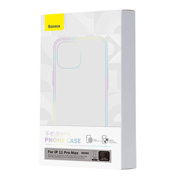 Puzdro Baseus Crystal Series pre iPhone 11 pro max (číre) + tvrdené sklo + čistiaca súprava - Image 8