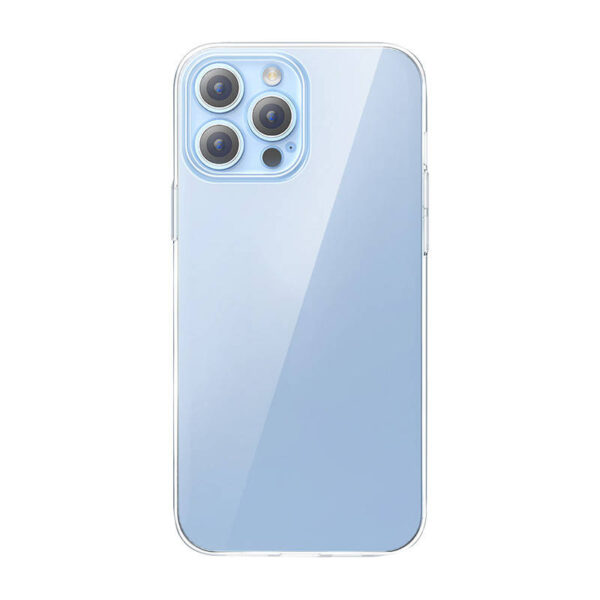 Puzdro na telefón Baseus Crystal Clear pre 13 Pro Max (priehľadné) + ochranný kryt displeja z tvrdeného skla + čistiaca súprava - Image 2