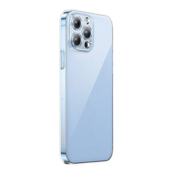 Puzdro na telefón Baseus Crystal Clear pre 13 Pro Max (priehľadné) + ochranný kryt displeja z tvrdeného skla + čistiaca súprava - Image 3
