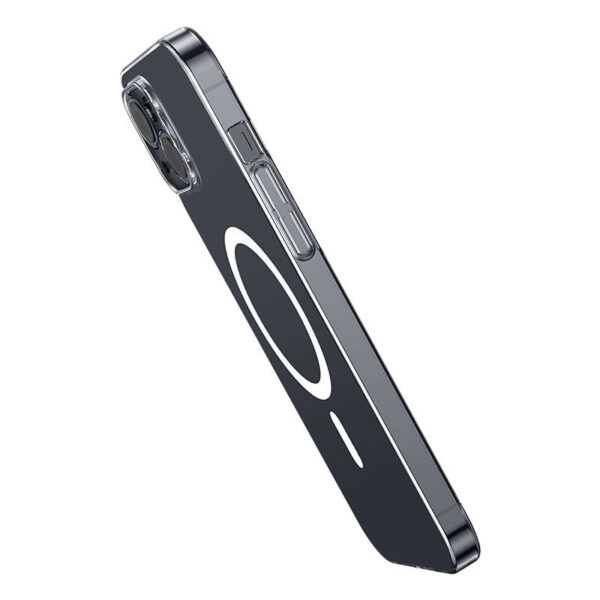 Puzdro na telefón Baseus Magnetic Crystal Clear pre iPhone 13 (priehľadné) s ochranným krytom displeja z celoplošného tvrdeného skla a čistiacou súpravou - Image 6