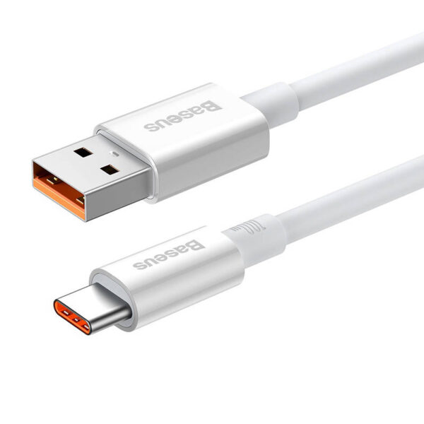 Kábel USB do USB-C Baseus Superior 100W 0,25 m (biely) - Image 3