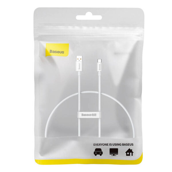 Kábel USB do USB-C Baseus Superior 100W 0,25 m (biely) - Image 8