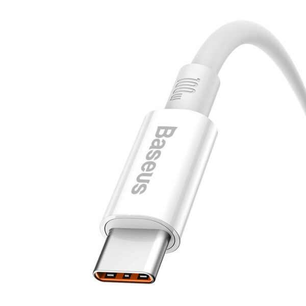 Kábel USB do USB-C Baseus Superior 100W 1,5 m (biely) - Image 5