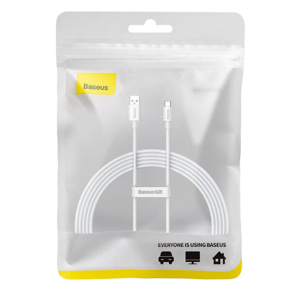 Kábel USB do USB-C Baseus Superior 100W 2 m (biely) - Image 8