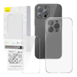 Priehľadný obal a sada tvrdeného skla Baseus Corning pre iPhone 12 Pro Max