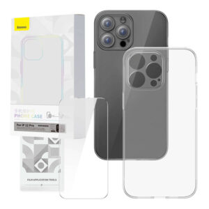 Priehľadný obal a sada tvrdeného skla Baseus Corning pre iPhone 12 Pro