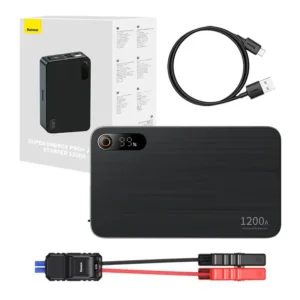 Auto skokový štartér Baseus Black Super Energy Pro+ 1200A