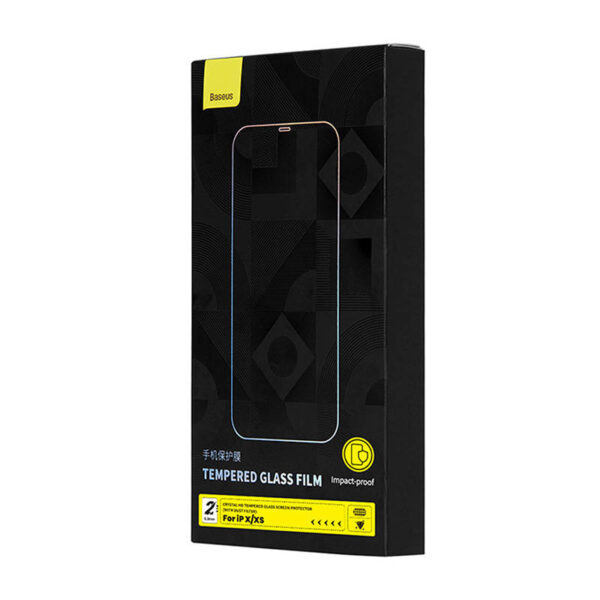 2x Baseus Crystal Tvrdené sklo 0,3 mm pre iPhone X/XS - Image 8