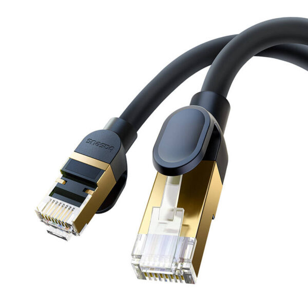 Kabel sieciowy kat. 8 Baseus Ethernet RJ45, 40Gbps, 0,5 m (čierny) - Image 6