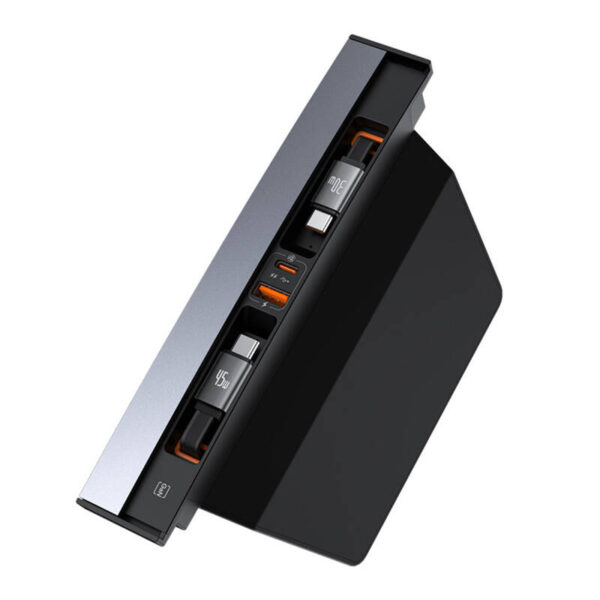 Rozbočovač Baseus T-Space s káblami USB-C na USB-C pre vozidlá Tesla (čierny) - Image 6