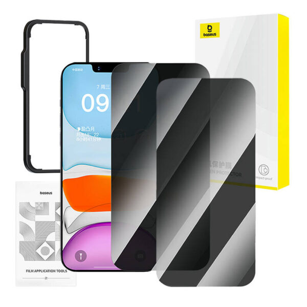 Baseus privacy tempered glass Superior HD for iP 11Pro Max/XS Max +2xcleaning kit and EasyStick - Image 5