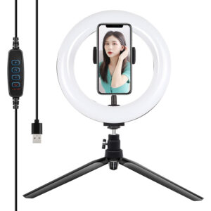 Statívový držiak Puluz s 20 cm LED krúžkom Vlogging PKT3073B