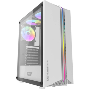 Počítačová skriňa Darkflash DK151 LED s 3 ventilátormi (biela)