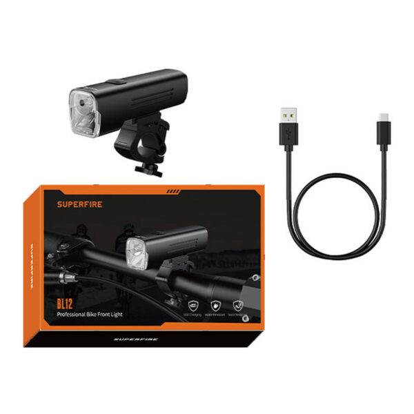 Svetlo na bicykel Superfire BL12, 4800mAh, USB - Image 5