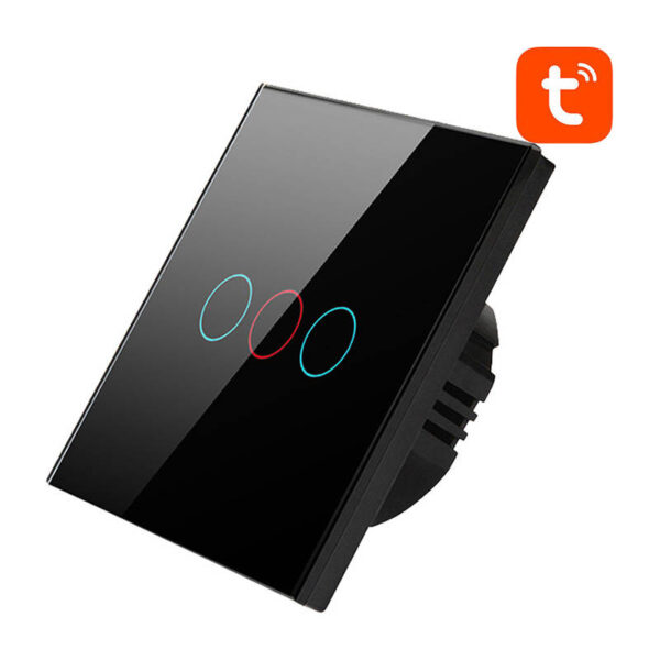 Inteligentný vypínač svetla WiFi Avatto TS02-EU-B3 3 Way TUYA (čierny) - Image 3