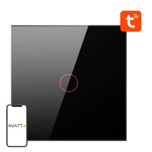 Inteligentný vypínač svetla ZigBee Avatto ZTS02-EU-B1 1 Way TUYA (čierny)