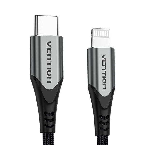 Kábel USB-C 2.0 na Lightning Vention TACHH 2 m MFi sivý - Image 2