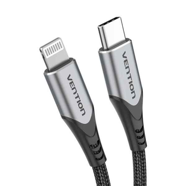 Kábel USB-C 2.0 na Lightning Vention TACHH 2 m MFi sivý - Image 3