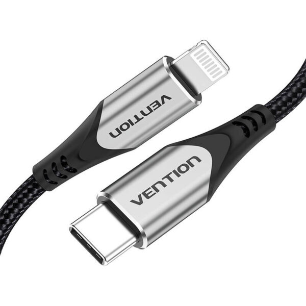 Kábel USB-C 2.0 na Lightning Vention TACHH 2 m MFi sivý - Image 4