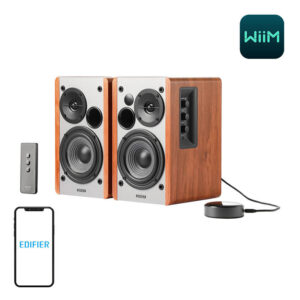 Reproduktory 2.0 Edifier R1280T s WiiM Mini (hnedé)
